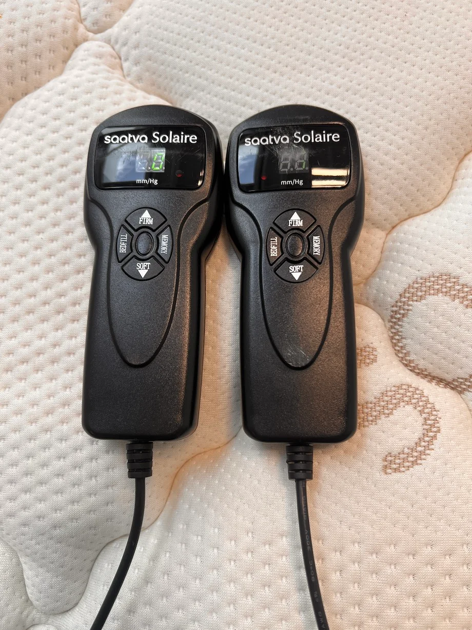 The Best Mattress to Prevent Bedsores - Expert Tested 117 The firmness controls for the Saatva Solaire mattress