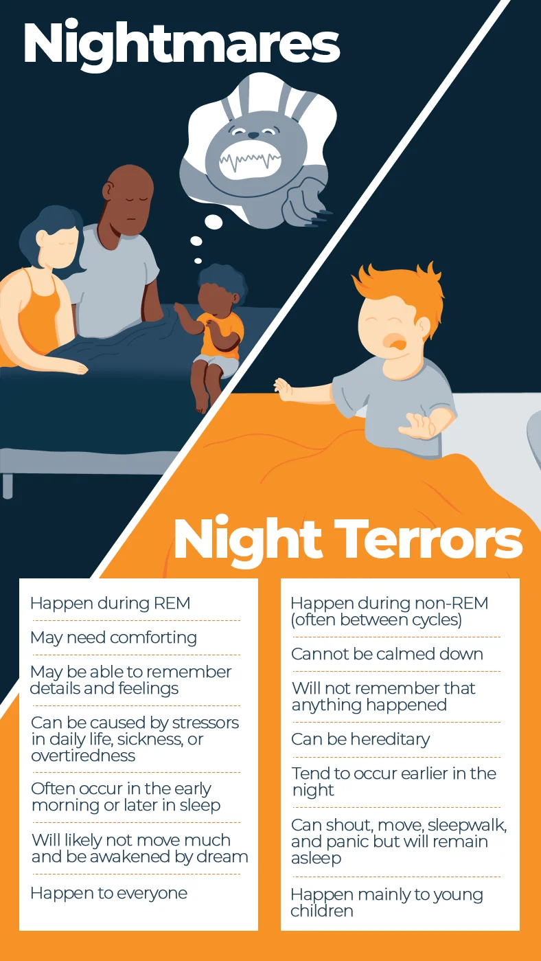 Nightmares vs Night Terrors Infographic