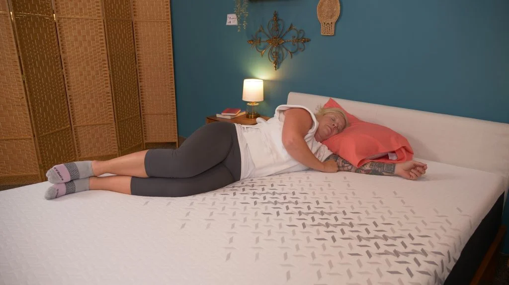Nectar Premier Foam side sleeping