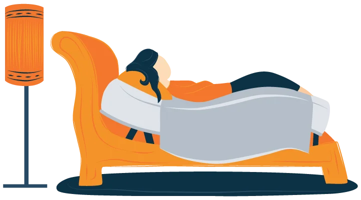 woman sleeping in adjustable bed