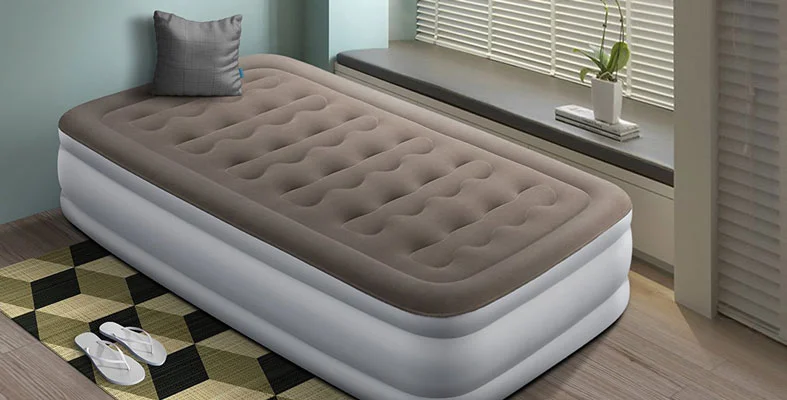 air bed in bedroom