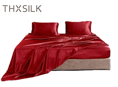 Best Silk Sheets - Top 9 Products for 2026 11 Product image of Thxsilk red sheets