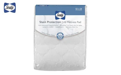 Best Crib Mattress Pad - Top Products Rated and Reviewed for 2026 10 sealy satin protection crib mattress pad product image