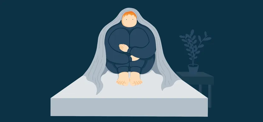 animated image of a kid with sensory processing disorder who cant fall asleep