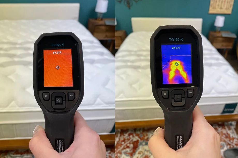 Leesa Sapira Chill Hybrid Temperature Testing