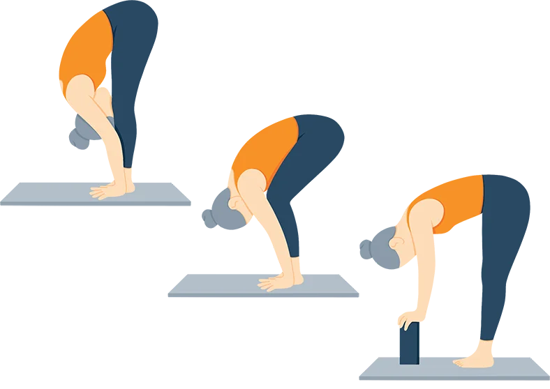 Illustration of a Person in an Uttanasana Pose