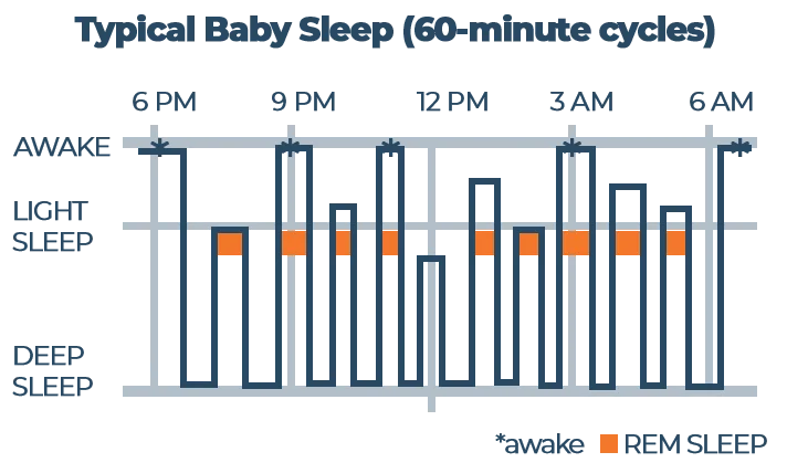 Newborn Won't Sleep at Night: Sleep Experts Explain Why 2 Typical Baby Sleep Graph