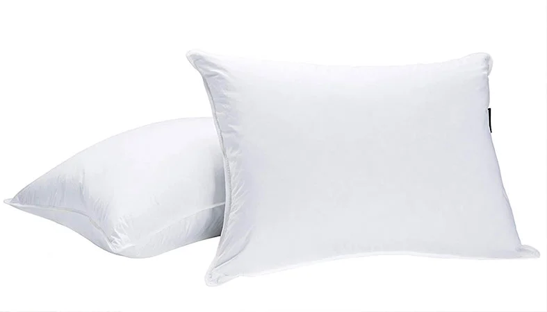 Down Pillows vs. Feather Pillows - What's the Difference? 2 two white down pillows