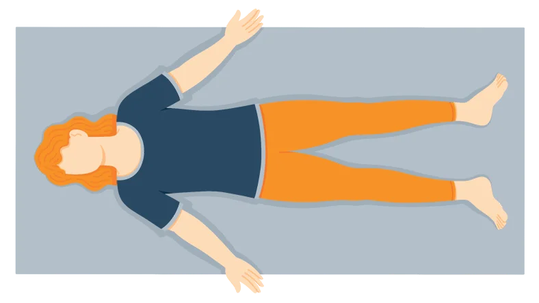 Illustration of a Person in a Savasana Pose