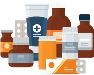Different Kind Of Medications Illustration
