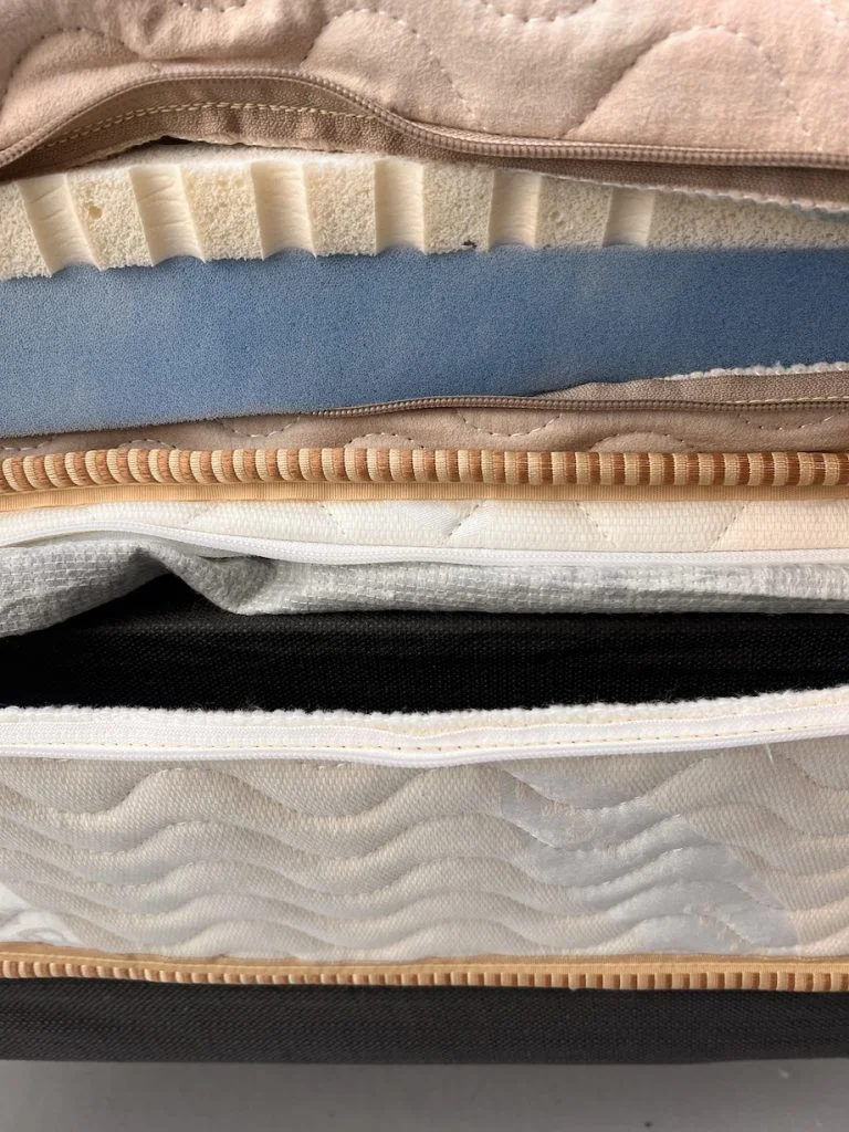 Saatva vs. Sleep Number Mattress Comparison for 2026 4 All of the layers of the Saatva Solaire mattress