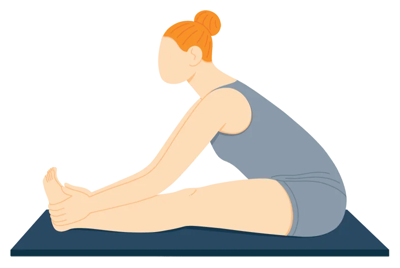 Illustration of a Person in a Paschimottanasana Pose