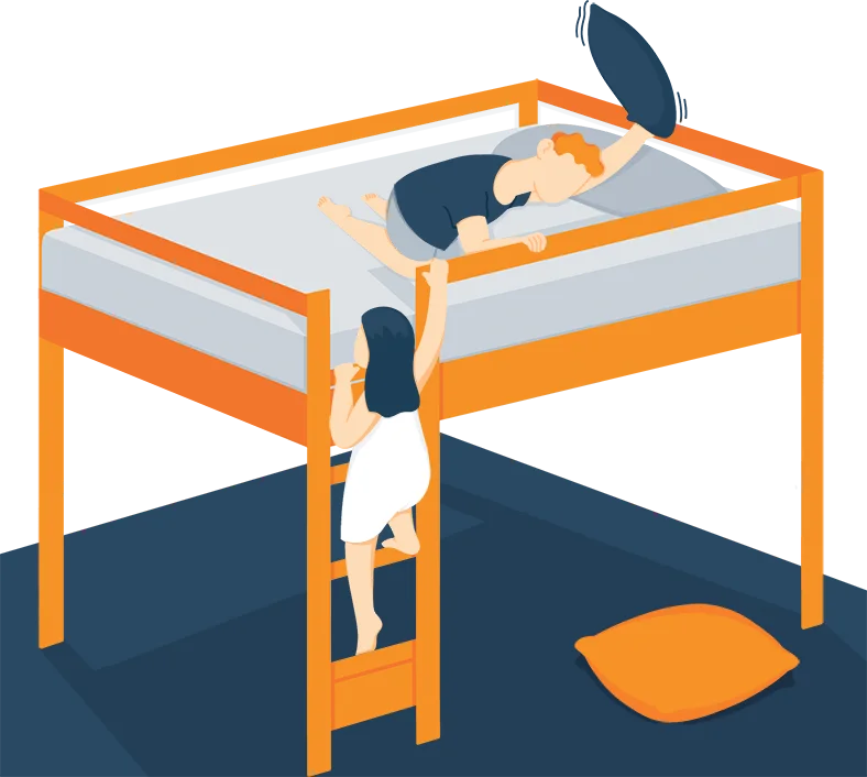 How to Stop Your Loft Bed from Swaying 4 Kids Playing on a Loft Bed