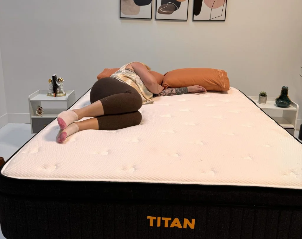 Titan Plus Luxe Review for 2026, Expert Tested 6 Titan Plus Luxe side sleeping scaled e1728961563773