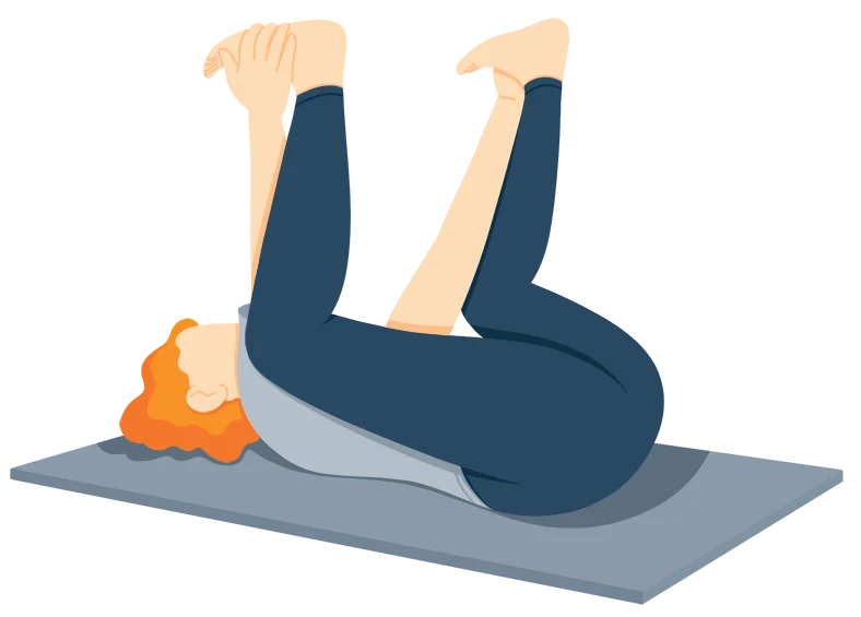 Illustration of a Person in a Anana Balasana Pose