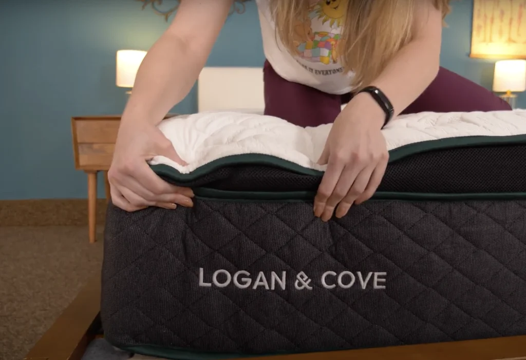 Lead Product tester Julia Forbes, testing edge support on the Logan & Cover Frontier