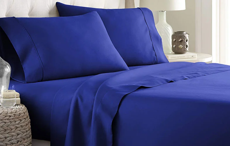blue bed sheets set