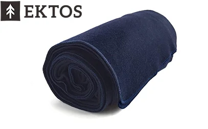 product image of EKTOS 100% Wool Blanket, Navy Blue