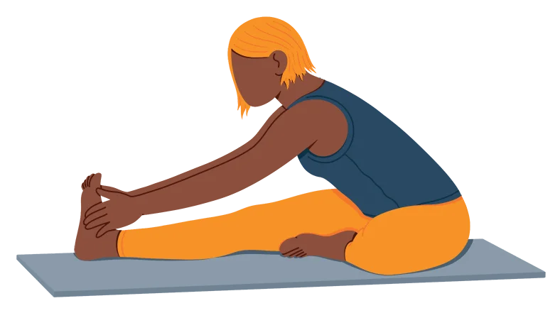 Illustration of a Person in a Janu Sirasana Pose