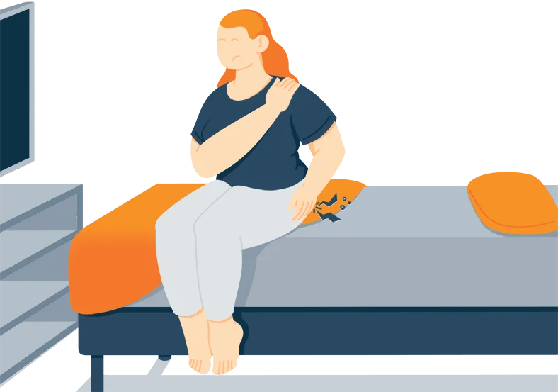 Best Soft Mattress Topper 2026 13 Illustration of a Lady Suffering from Hip Pain