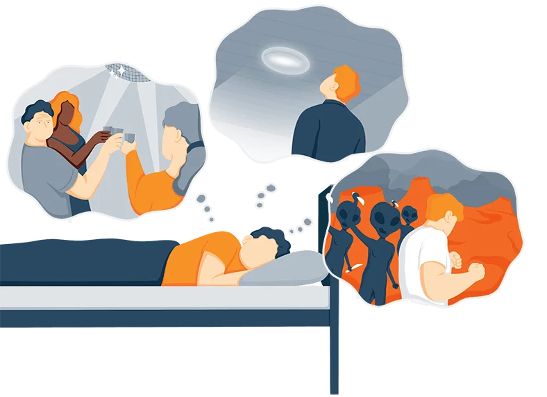 Illustration of a Person Dreaming