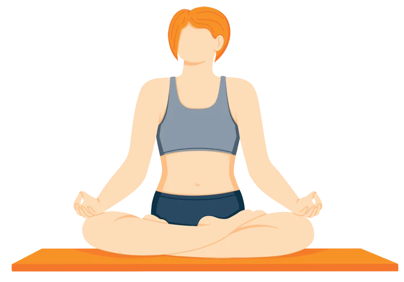 Illustration of a Person in a Sukhasana Pose