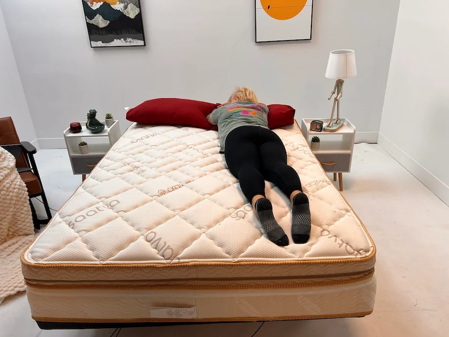 Saatva Solaire Mattress Review for 2026, Expert Tested 8 Testing the Saatva Solaire for stomach sleepers