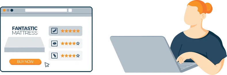 Best Presidents' Day Mattress Sales and Promotions for 2026 111 Illustration of a Lady Buying Mattress Online