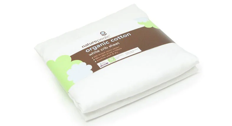Our Review of Naturepedic Organic Cotton Sheets for 2026 3 naturepedic organic cotton crib fitted sheet product image