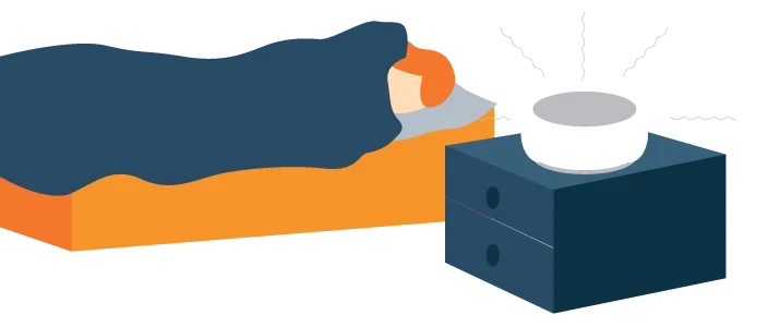 White Noise Machine Working While a Person is Asleep