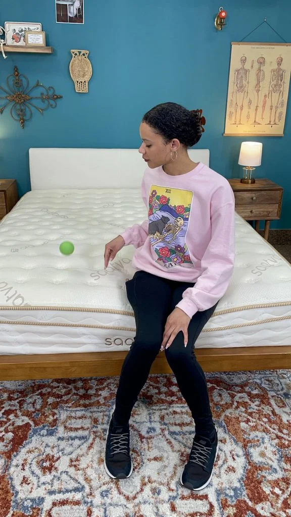 Saatva Classic bounce testing