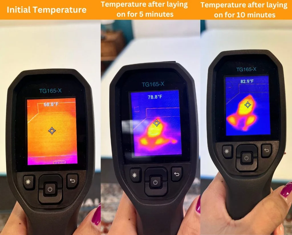 Bear Mattress Review 11 Bear Original temperature test