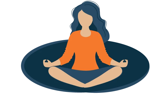 illustration of a person meditating